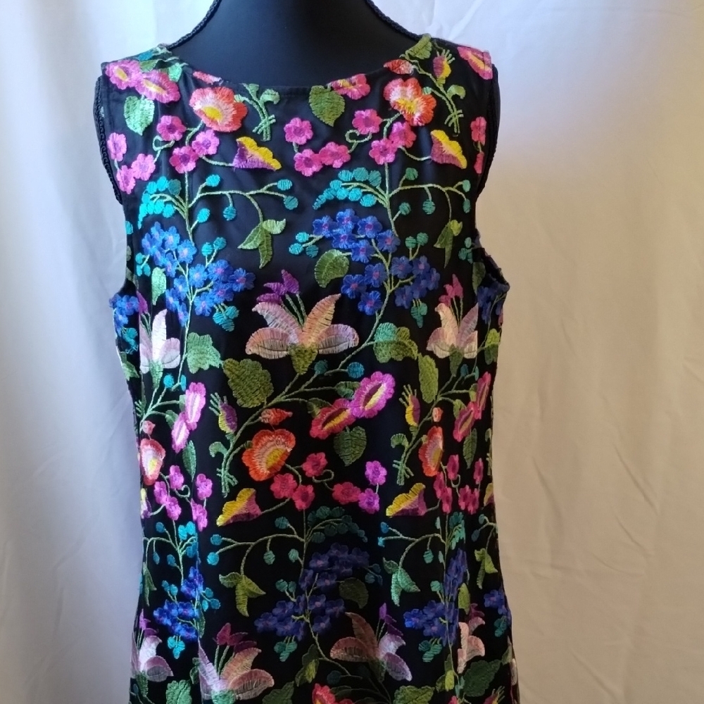Tahari ASL Black and Pink Sheath Mini Dress